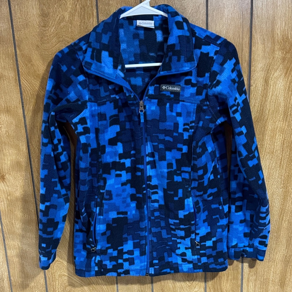 Columbia Digital Camo Blue and Black Jacket